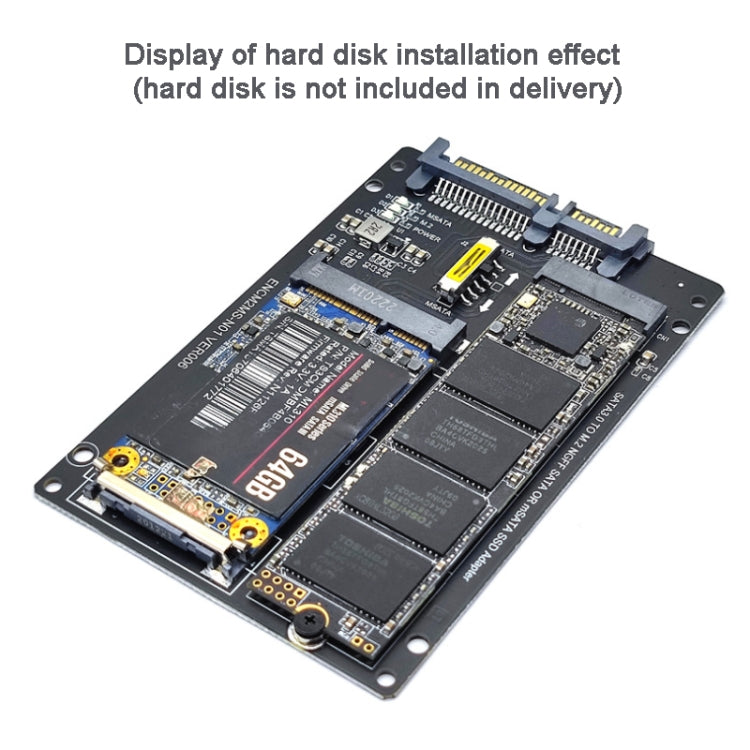 SATA 22PIN To MSATA Or M.2 NGFF SATA Card 2 In 1 SSD Converter Card Only Card - HoMEdemic™ 