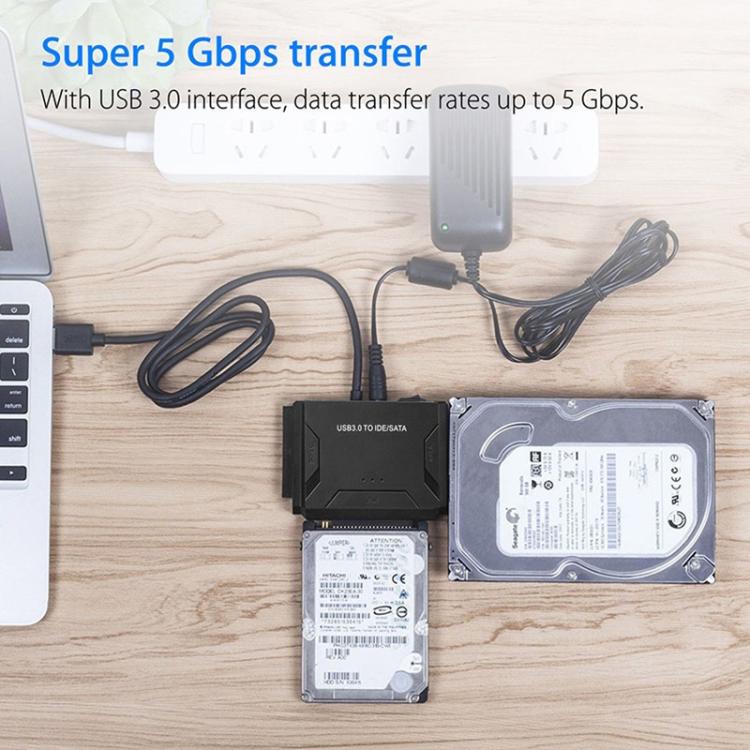 SATA / IDE to USB 3.0 Adapter 2.5 / 3.5 Inch Hard Drive Adapter Cable Converter, US Plug - HoMEdemic™ 