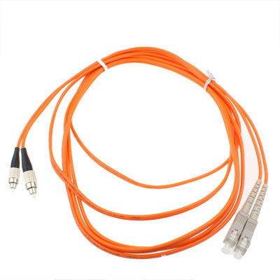 SC-FC Dual-Core Multi Mode Fiber Optic Jumper,Length: 3m, Dual-Core Multi Mode - HoMEdemic™ 