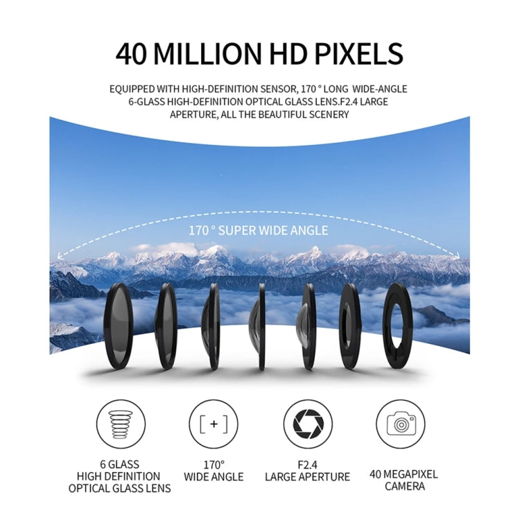 SC002-12 4K Outdoor Sports Camera WiFi Diving Waterproof Mini Camera(Black) - HoMEdemic™ 