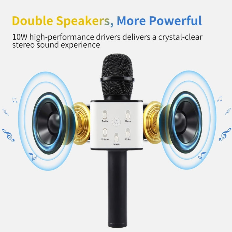 SDRD SD-08 Double Speakers High Sound Quality Handheld KTV Karaoke Recording Bluetooth Wireless Condenser Microphone - HoMEdemic™ 