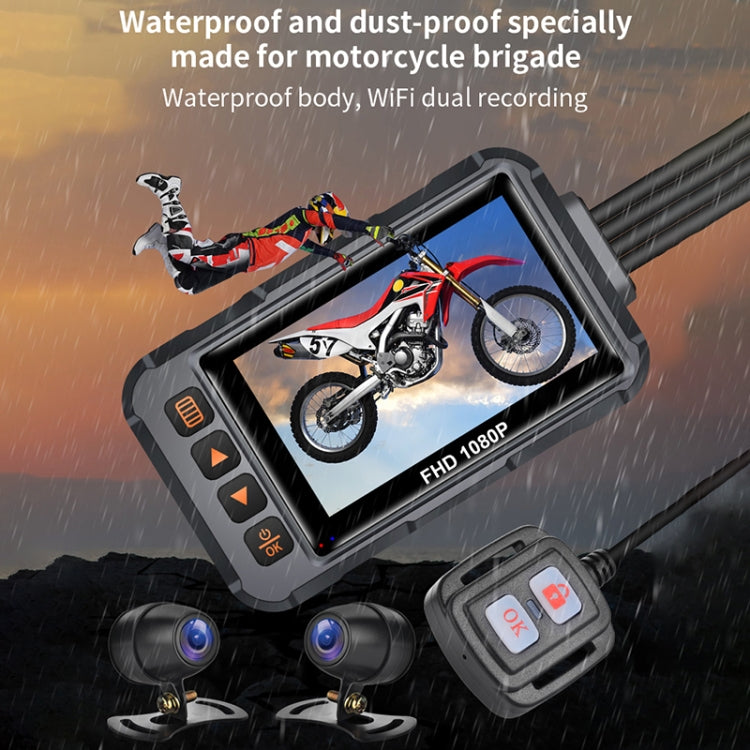 SE65 Dual 1080P Waterproof HD Motorcycle DVR, Support WiFi / GPS / Cycling Video, SE65 - HoMEdemic™ 