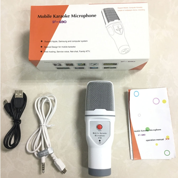 SF-690 Mobile Phone Karaoke Recording Condenser Microphone, Professional Karaoke Live Chat Capacitor Microphone - HoMEdemic™ 