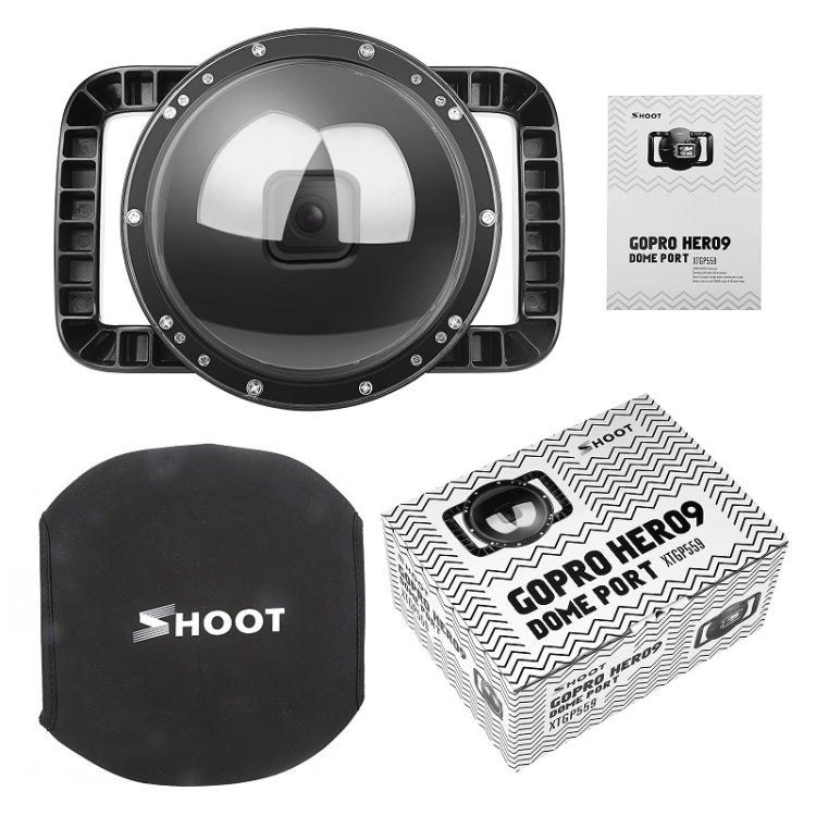 SHOOT XTGP559 Dome Port Underwater Diving Camera Lens Transparent Cover Housing Case For GoPro HERO10 Black / HERO9 Black - HoMEdemic™ 