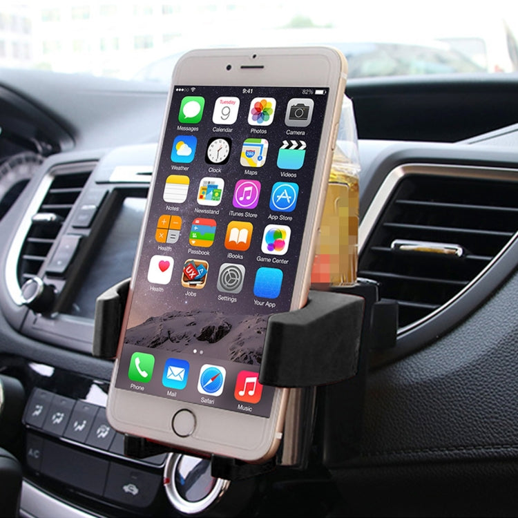 SHUNWEI SD-1027 Car Auto Multi-functional ABS Air Vent Drink Holder Bottle Cup Holder Phone Holder Mobile Mount, SD-1027(Black), SD-1027(Red) - HoMEdemic™ 