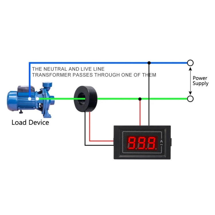 SINOTIMER D85-5035A Small Single Phase AC Digital Ammeter With Transformer - HoMEdemic™ 