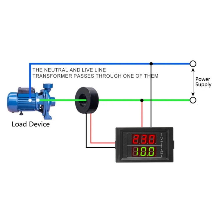 SINOTIMER D85-5035VA Compact Dual-Display Single-Phase AC Digital Voltage And Current Meter - HoMEdemic™ 