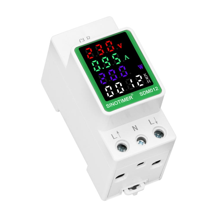 SINOTIMER DIN Rail AC Digital Display Current Voltage Power Electricity Multi-Function Tester, Model: SDM012-2 - HoMEdemic™ 