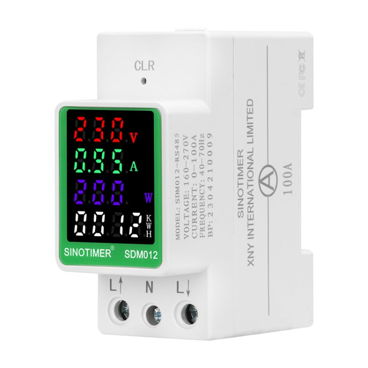 SINOTIMER DIN Rail AC Digital Display Current Voltage Power Electricity Multi-Function Tester, Model: SDM012-RS485 - HoMEdemic™ 
