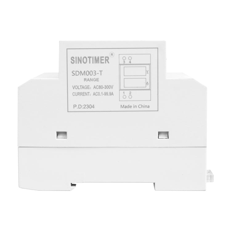 SINOTIMER SDM003-T 3 Digits DIN Rail Single-Phase AC Household Dual Display Voltage And Current Meter - HoMEdemic™ 