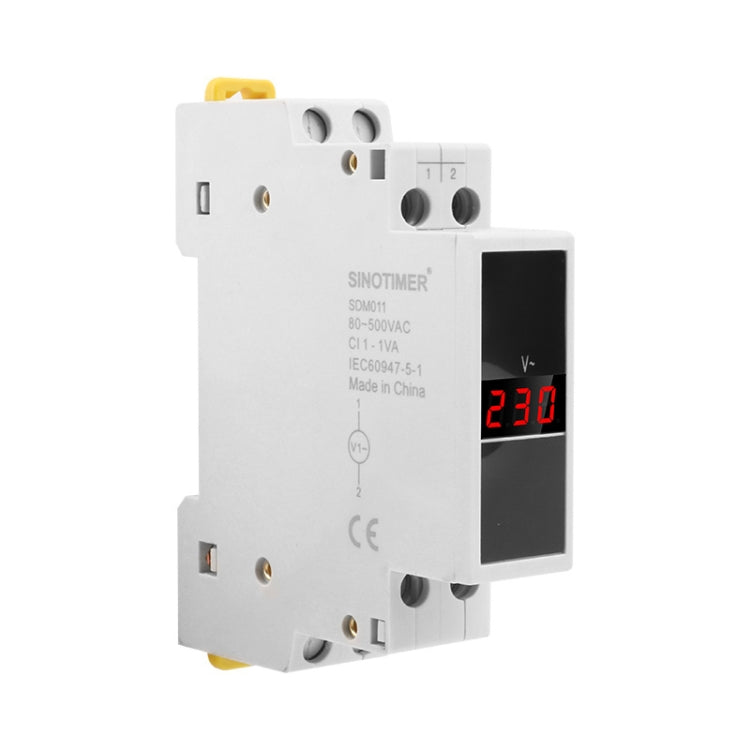 SINOTIMER SDM011 Modular Din Rail Type AC Single-Phase Digital Voltmeter Electronic Instrumentation - HoMEdemic™ 