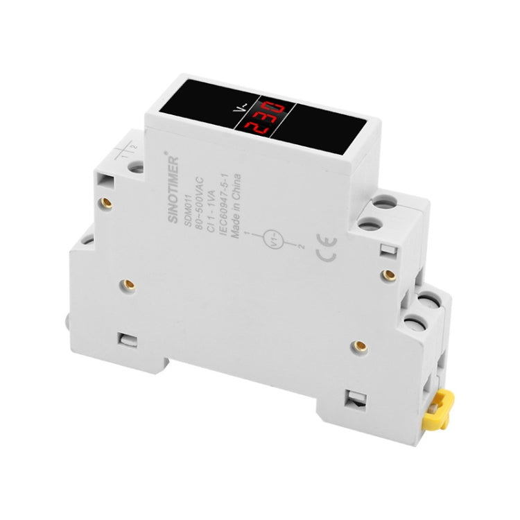 SINOTIMER SDM011 Modular Din Rail Type AC Single-Phase Digital Voltmeter Electronic Instrumentation - HoMEdemic™ 