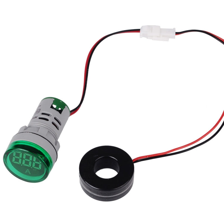 SINOTIMER ST16A Round 22mm LED Digital Signal Light 220V AC Ammeter 0-100A AC Current Indicator Light(01 Red) - HoMEdemic™ 