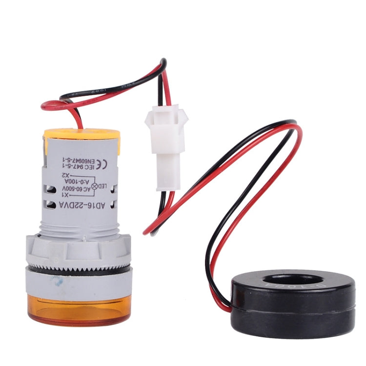 SINOTIMER ST16VA Round 22mm LED Digital Display AC Voltage Current Indicator AC 60-500V 0-100A(04 Green) - HoMEdemic™ 