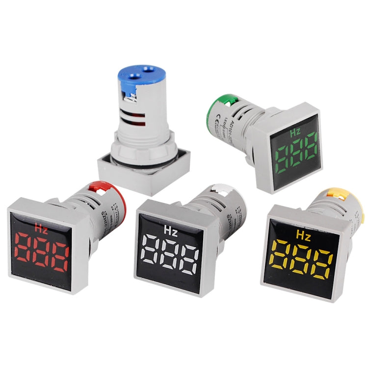 SINOTIMER ST17HZ 22mm Square LED Digital Display 50-75Hz AC Frequency Signal Indicator(04 Green) - HoMEdemic™ 