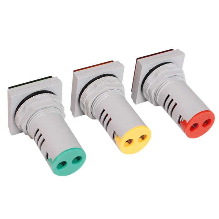 SINOTIMER ST17V AC Voltage Signal Indicator 22mm Square LED Digital Display Voltage Head AC 60-500V(04 Green) - HoMEdemic™ 