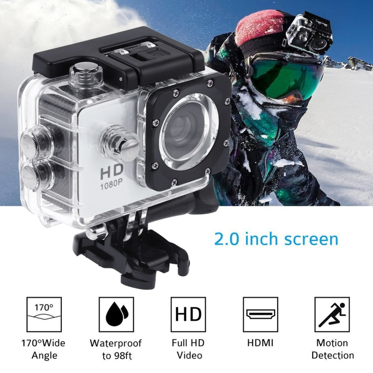SJ4000 Full HD 1080P 2.0 inch LCD Sports Camcorder DV with Waterproof Case, Generalplus 6624, 30m Depth Waterproof(White) - HoMEdemic™ 