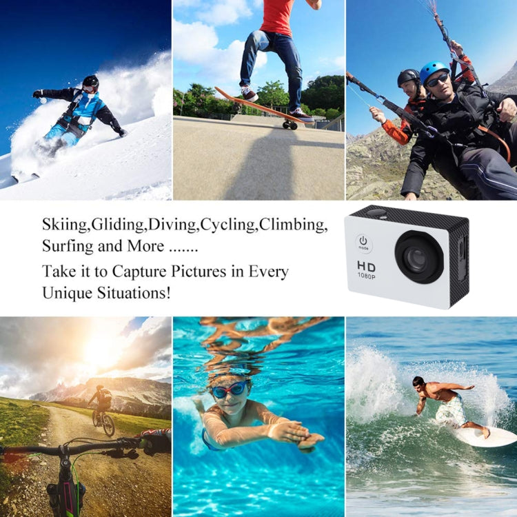 SJ4000 Full HD 1080P 2.0 inch LCD Sports Camcorder DV with Waterproof Case, Generalplus 6624, 30m Depth Waterproof(White) - HoMEdemic™ 