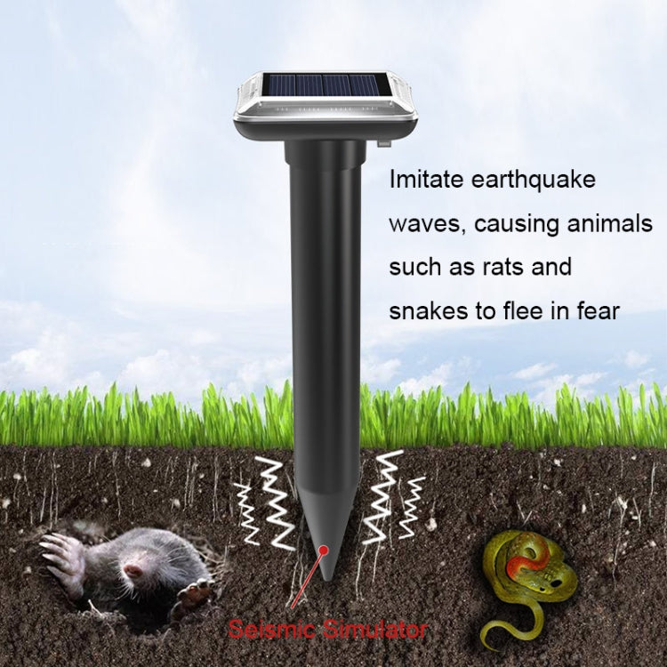 SJZ038 Outdoor Waterproof Solar Ultrasonic Rat Repeller Ultrasonic Animal Repeller, Color: Black - HoMEdemic™ 