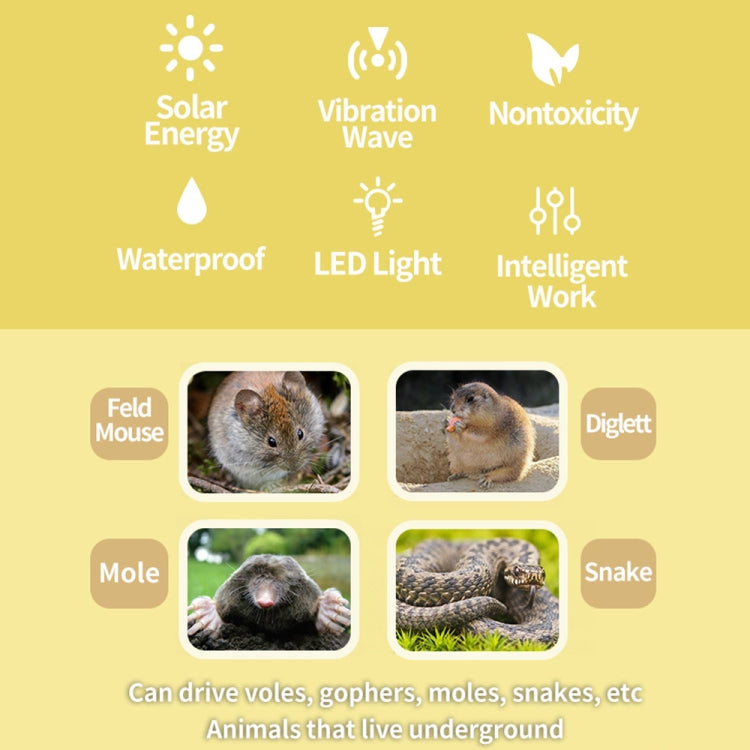 SJZ057 Outdoor IP66 Waterproof Solar Ultrasonic Rat Repeller Orchard Ultrasonic Animal Repeller(Orange) - HoMEdemic™ 