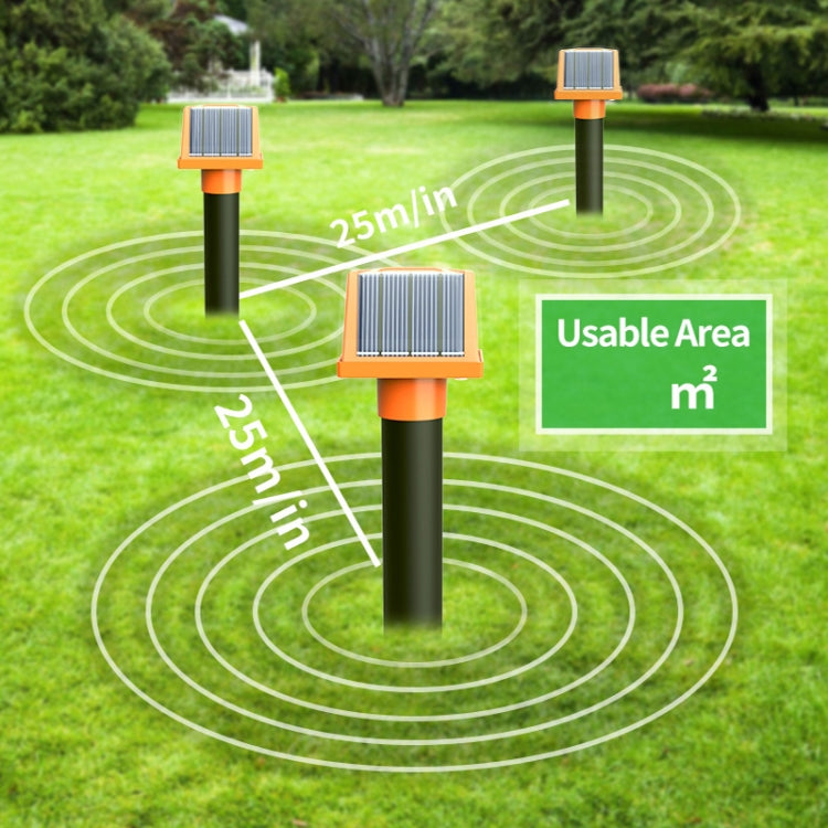 SJZ057 Outdoor IP66 Waterproof Solar Ultrasonic Rat Repeller Orchard Ultrasonic Animal Repeller(Orange) - HoMEdemic™ 