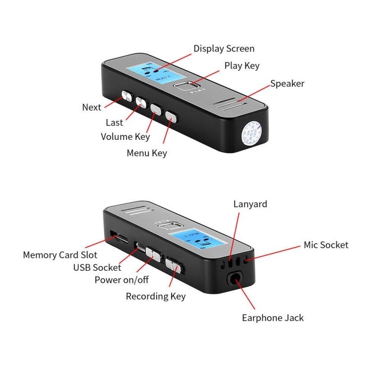 SK007 Portable Audio Digital HD Sound Lossless Voice Recorder - HoMEdemic™ 