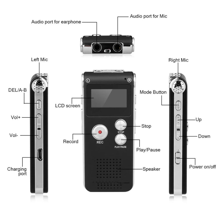 SK012 8GB Smart Noise Reduction HD Voice Recording Pen - HoMEdemic™ 
