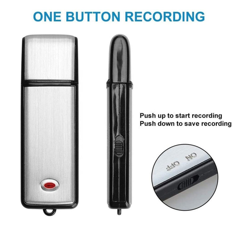SK858 16GB Rechargeable Portable U-Disk Meeting Voice Recorder (Black) - HoMEdemic™ 