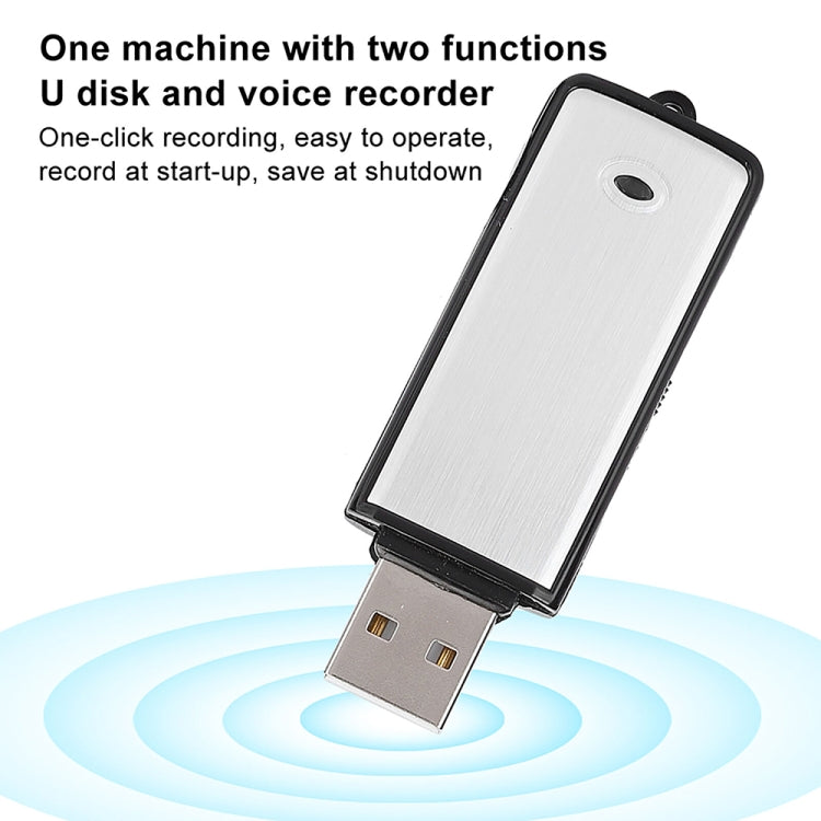 SK858 16GB Rechargeable Portable U-Disk Meeting Voice Recorder (Black) - HoMEdemic™ 