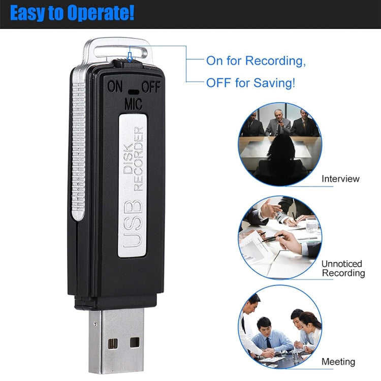 SK868 32GB Rechargeable Portable U-Disk Voice Recorder - HoMEdemic™ 