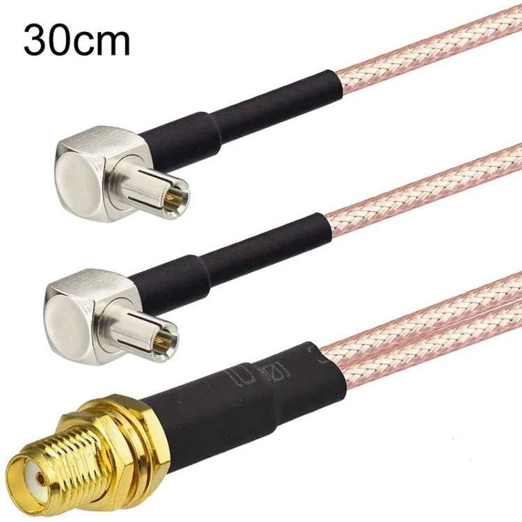 SMA Female To 2 TS9 R WiFi Antenna Extension Cable RG316 Extension Adapter Cable(30cm) - HoMEdemic™ 