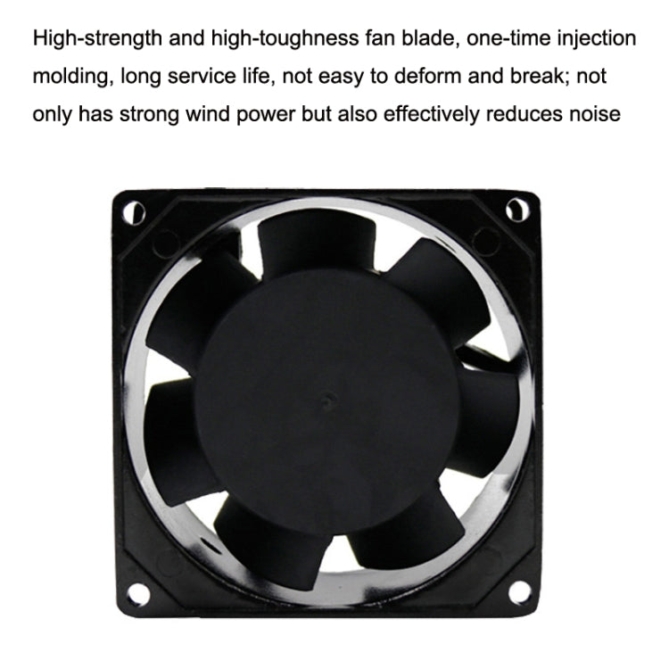 SMUOM SF8025AT 110V Double Ball Bearing 8cm Silent Chassis Cabinet Cooling Fan - HoMEdemic™ 