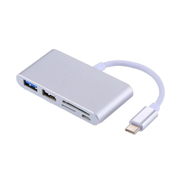 5 in 1 Micro SD + SD + USB 3.0 + USB 2.0 + Micro USB Port to USB-C / Type-C OTG COMBO Adapter Card Reader for Tablet, Smartphone, PC, 5 in 1(Silver), 5 in 1(Gold) - HoMEdemic™ 