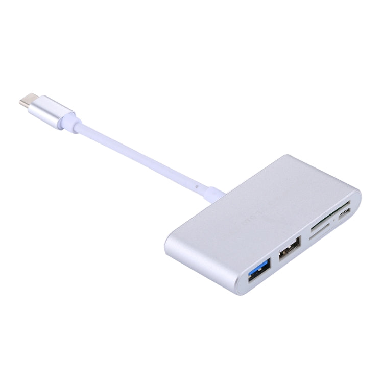 5 in 1 Micro SD + SD + USB 3.0 + USB 2.0 + Micro USB Port to USB-C / Type-C OTG COMBO Adapter Card Reader for Tablet, Smartphone, PC, 5 in 1(Silver), 5 in 1(Gold) - HoMEdemic™ 
