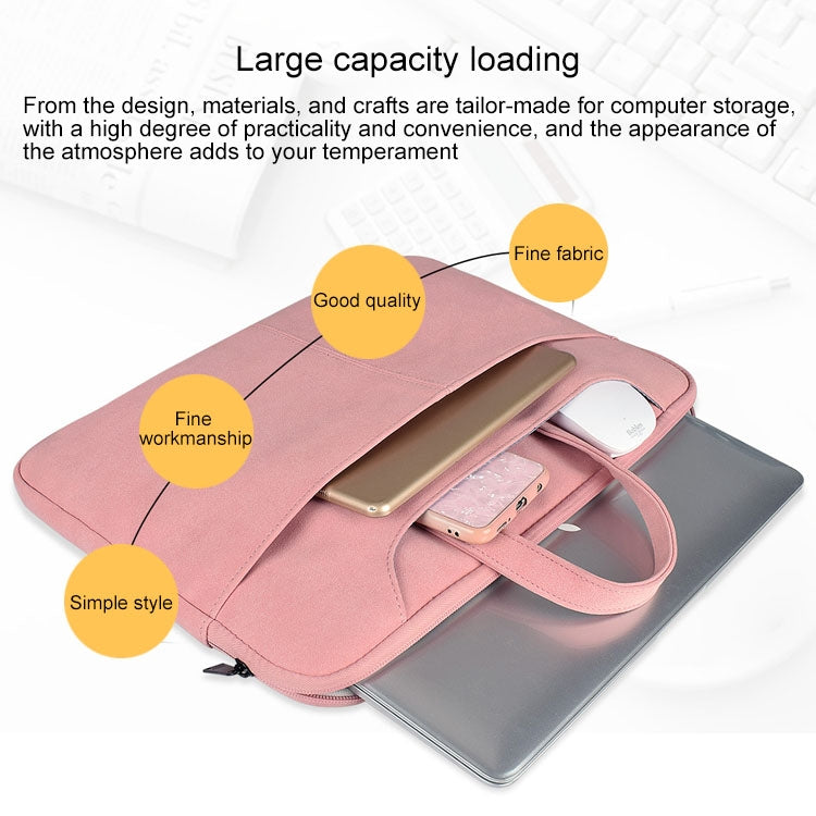 ST06S Waterproof PU Leather Zipper Hidden Portable Strap One-shoulder Handbag for 13.3 inch Laptops, with Magic Stick & Suitcase Belt, ST06S 13.3 inch Pink, ST06S 13.3 inch Light Grey, ST06S 13.3 inch Dark Gray - HoMEdemic™ 