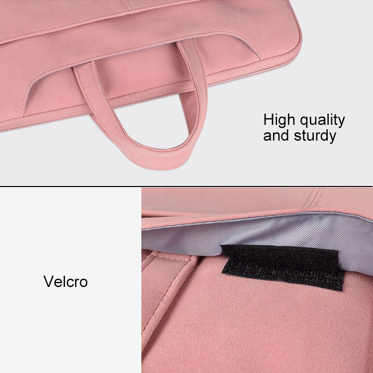 ST06S Waterproof PU Leather Zipper Hidden Portable Strap One-shoulder Handbag for 13.3 inch Laptops, with Magic Stick & Suitcase Belt, ST06S 13.3 inch Pink, ST06S 13.3 inch Light Grey, ST06S 13.3 inch Dark Gray - HoMEdemic™ 