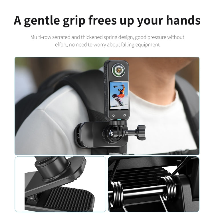 STARTRC 360 Degree Rotation Backpack Clip Magnetic Suction Mount (Black) - HoMEdemic™ 