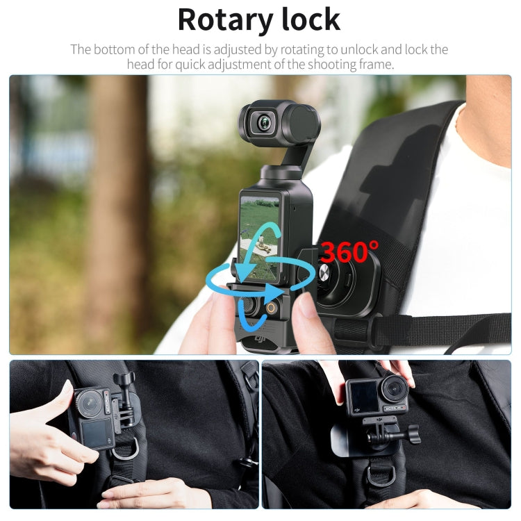 STARTRC 360 Degree Rotation Backpack Clip Magnetic Suction Mount (Black) - HoMEdemic™ 