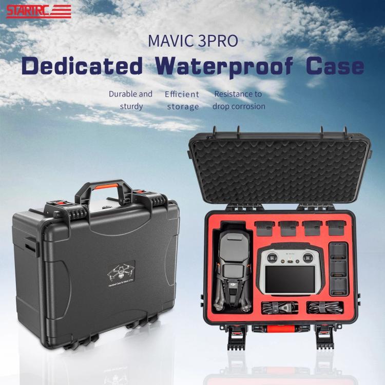 STARTRC ABS Waterproof Shockproof Suitcase for DJI Mavic 3 Pro / RC / RC Pro (Black) - HoMEdemic™ 