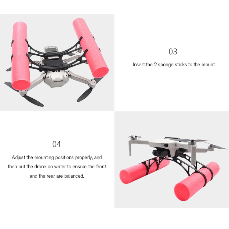 STARTRC Buoyancy Rod Absorbing Height Extender Landing Bracket for DJI Mavic 2 mini(Black Red) - HoMEdemic™ 