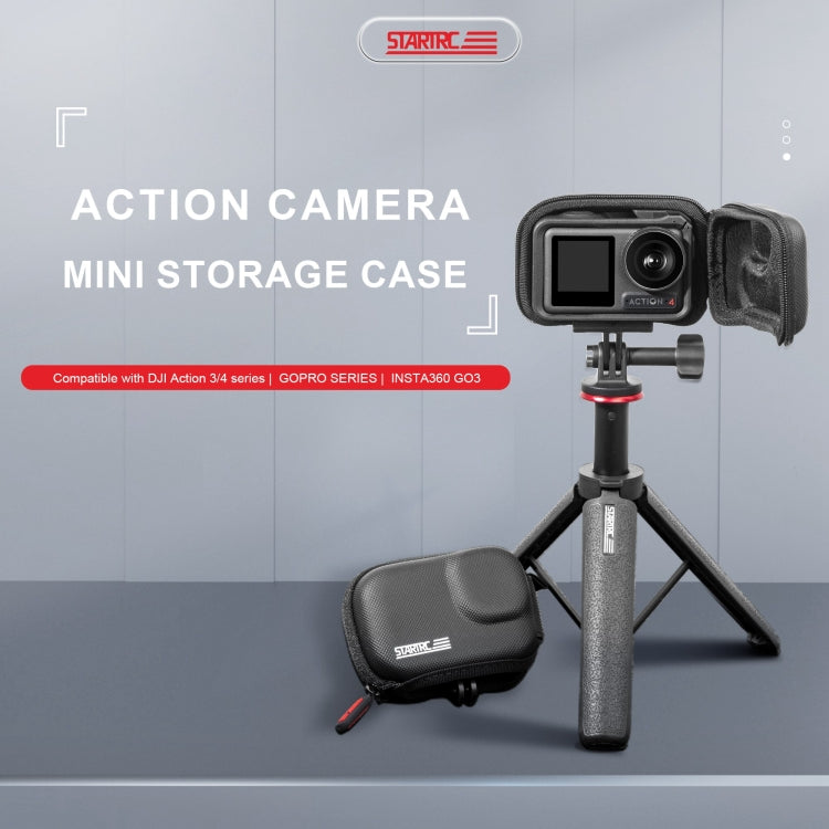 STARTRC Camera PU Carry Case For Insta360 GO3 / DJI Action 3 / 4 / 5 Pro (Black) - HoMEdemic™ 