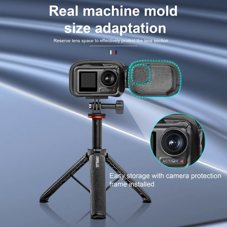 STARTRC Camera PU Carry Case For Insta360 GO3 / DJI Action 3 / 4 / 5 Pro (Black) - HoMEdemic™ 