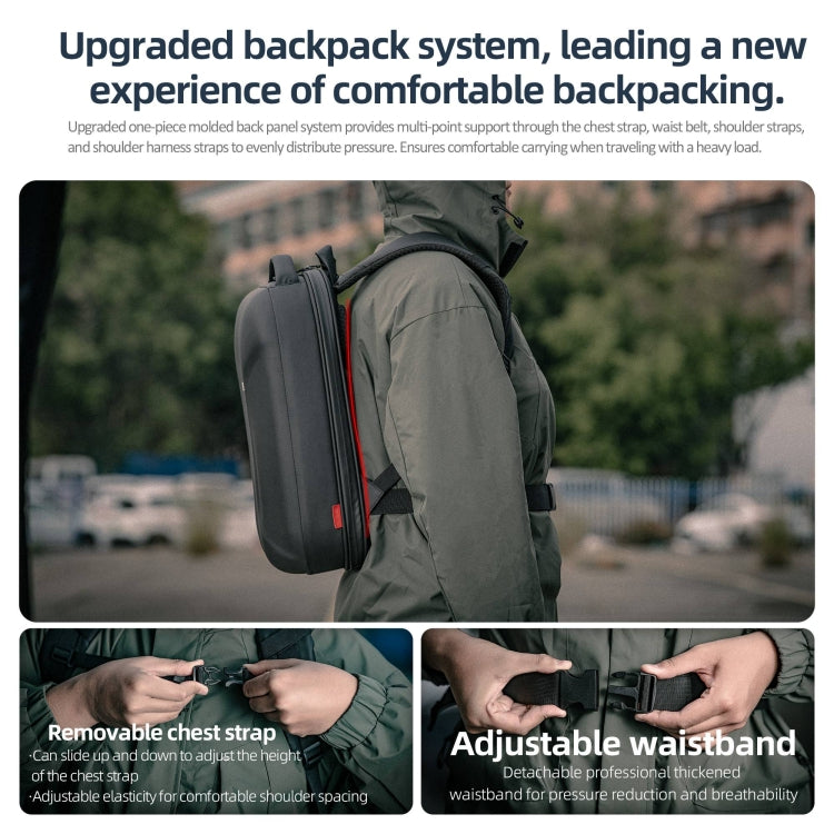 STARTRC Hard Shell Waterproof Shoulders Bag Backpack for DJI Mavic 3 Pro / Mavic 3 Classic (Black) - HoMEdemic™ 