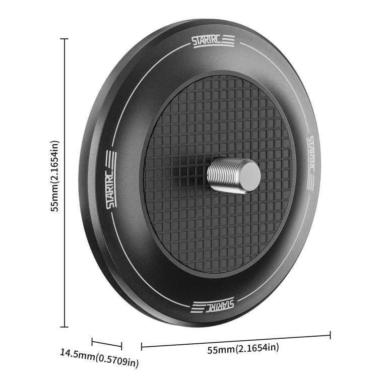 STARTRC Magnetic Base 1/4 Interface Metal Mount (Black) - HoMEdemic™ 