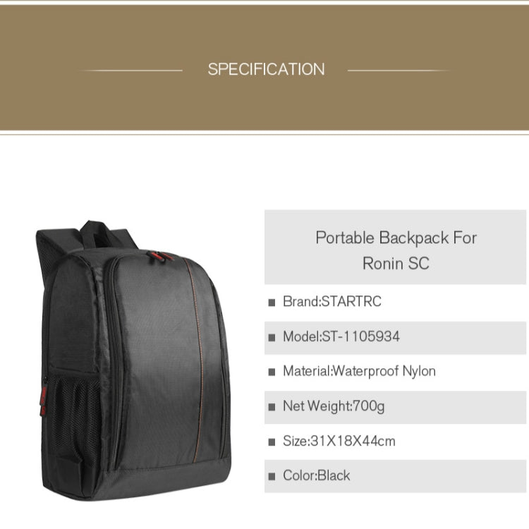STARTRC Outdoor Travel Portable Waterproof Nylon Backpack for DJI Ronin-SC / Mavic 2 Drone - HoMEdemic™ 