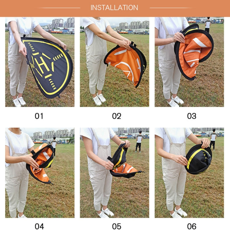 STARTRC RC Drone Quadcopter Portable Parking Apron Fast-fold Landing Parking Pad for DJI Mavic Mini / Mavic Air 2, Diameter: 56cm - HoMEdemic™ 