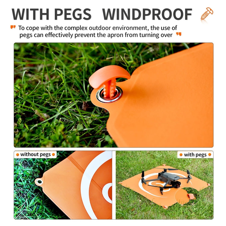 STARTRC Square Cardboard Drone Parking Apron for DJI Avata / Mini 3 / Mavic 3 Pro, Size:55cm x 55cm(Orange Grey) - HoMEdemic™ 