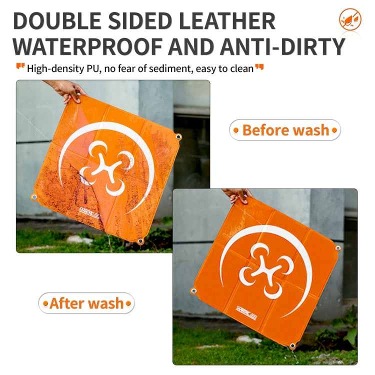 STARTRC Square Cardboard Drone Parking Apron for DJI Avata / Mini 3 / Mavic 3 Pro, Size:55cm x 55cm(Orange Grey) - HoMEdemic™ 