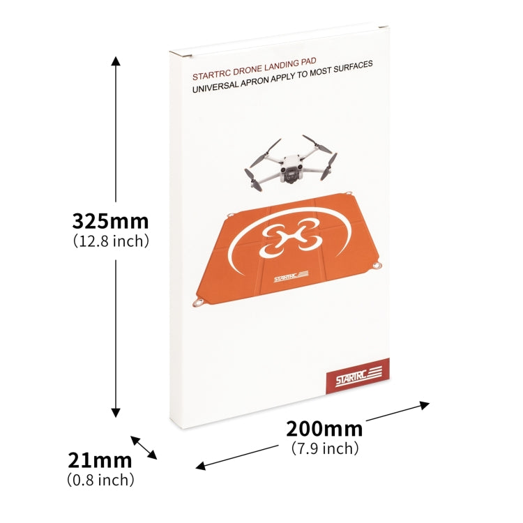 STARTRC Square Cardboard Drone Parking Apron for DJI Avata / Mini 3 / Mavic 3 Pro, Size:55cm x 55cm(Orange Grey) - HoMEdemic™ 