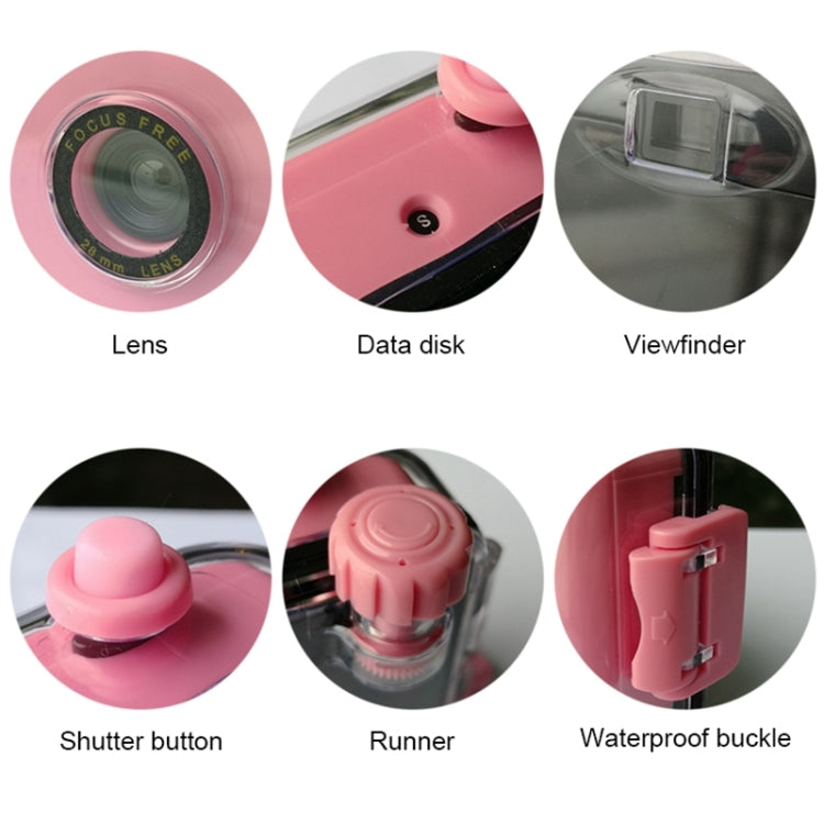 SUC4 5m Waterproof Retro Film Camera Mini Point-and-shoot Camera for Children, Pink, Baby Blue, White, Yellow, Black White - HoMEdemic™ 